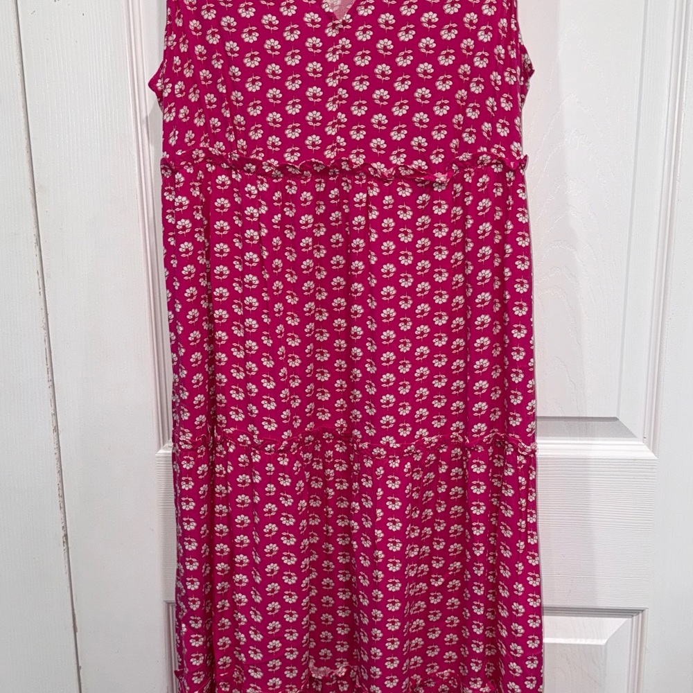 J. Crew Pink Floral Casual Dress